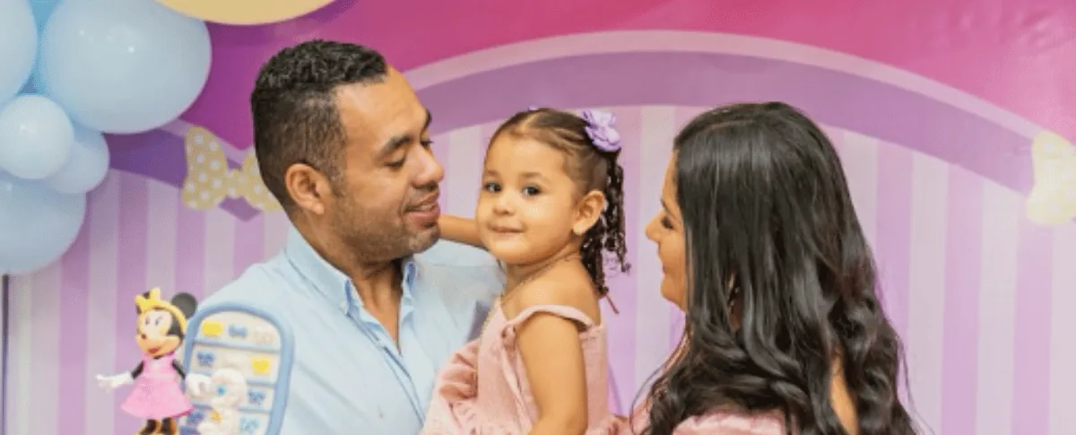 Fabio Torres, su hija María Fátima y su viuda María Fernanda.