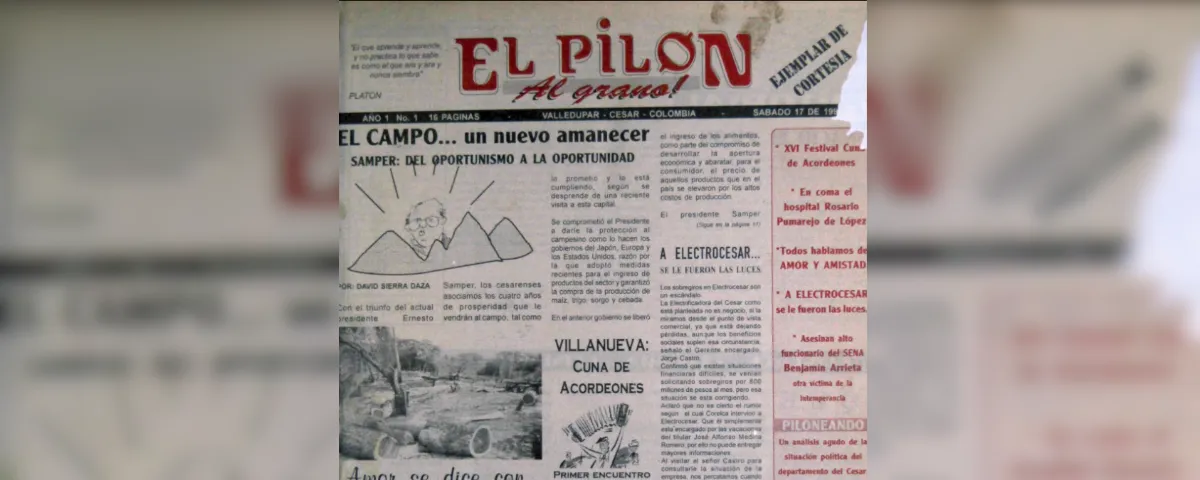 Portada de la primera edición de El Pilón. FOTO Archivo.