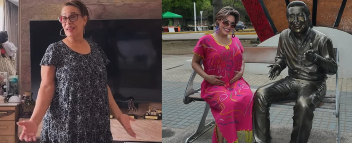 Ana del Castillo y su madre. Foto: Instagram @anadelcastilloj