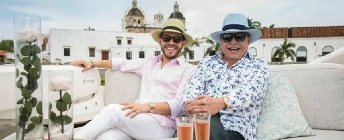 Abelardo de la Espriella y su padre.