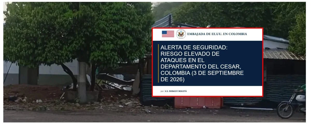 Urgente: EE. UU. alerta por alto riesgo de nuevos ataques de grupos armados en el Cesar