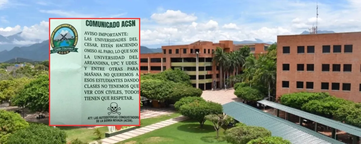 ¿Qué pasó con el panfleto que amenazaba a universidades de Valledupar? UPC decidió retornar a la normalidad
