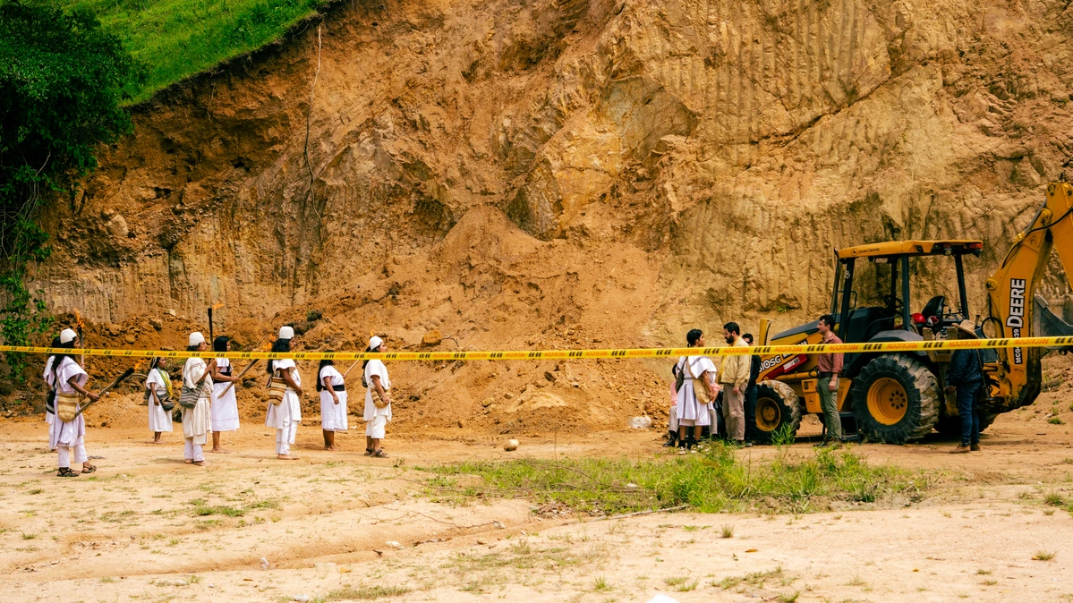 Integrantes de la comunidad arhuaca participaron en el rodaje de El grito de Serankwa, película filmada en la Sierra Nevada de Santa Marta y hablada mayoritariamente en lengua iku. Foto: Aldair Zabala.