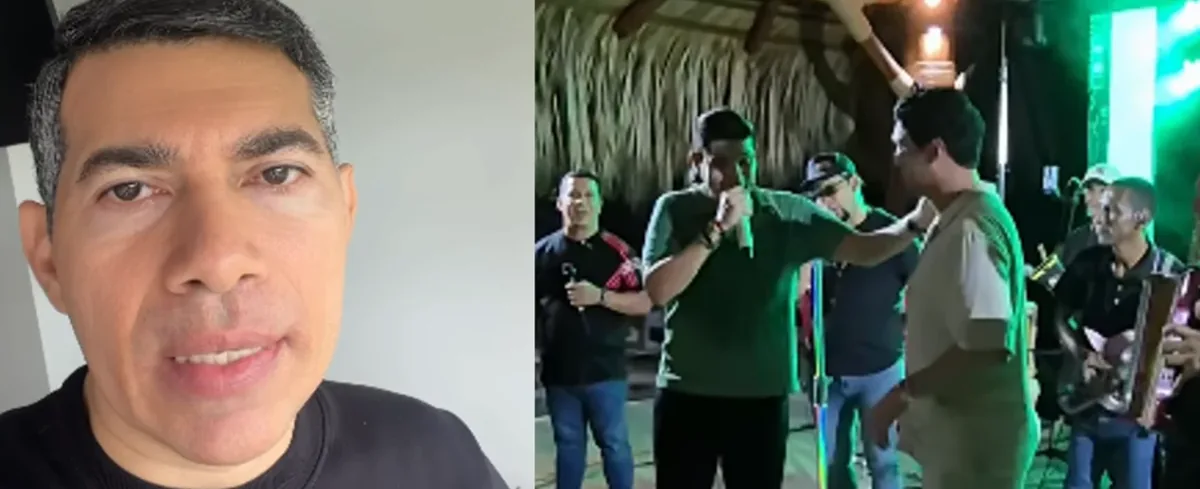 Asistente a parranda de Kbeto Zuleta en Sincelejo, Sucre.