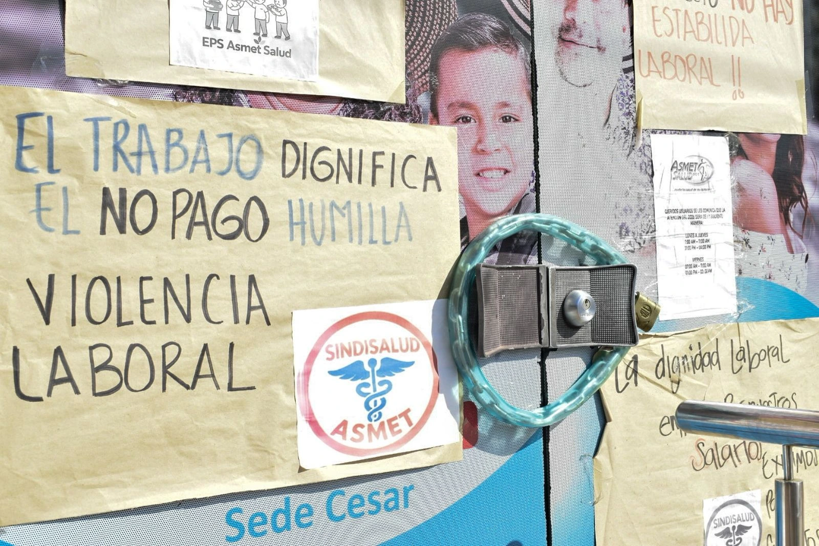 Sindicato de Asmed Salud protestan. Foto: EL PILÓN