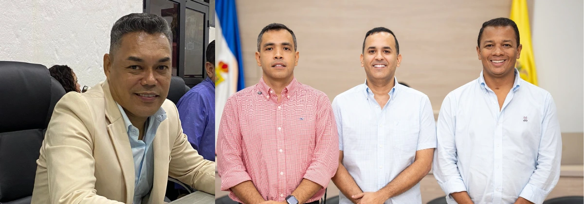 Concejal Carlos Escorcia, José Alberto Morillo, Andrés Molina y Ronald Castillejo-web