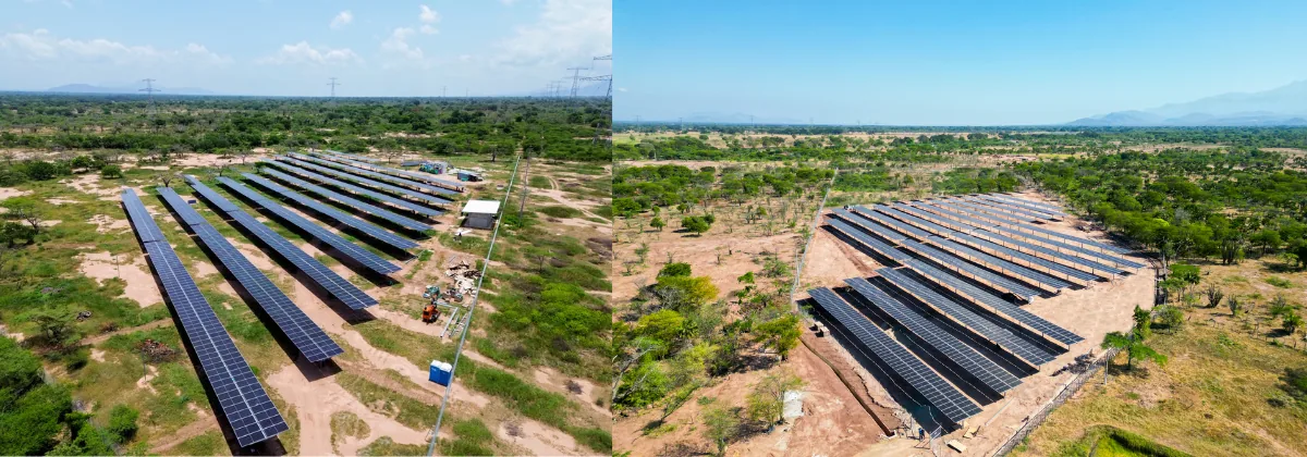 Foto de un parque solar.