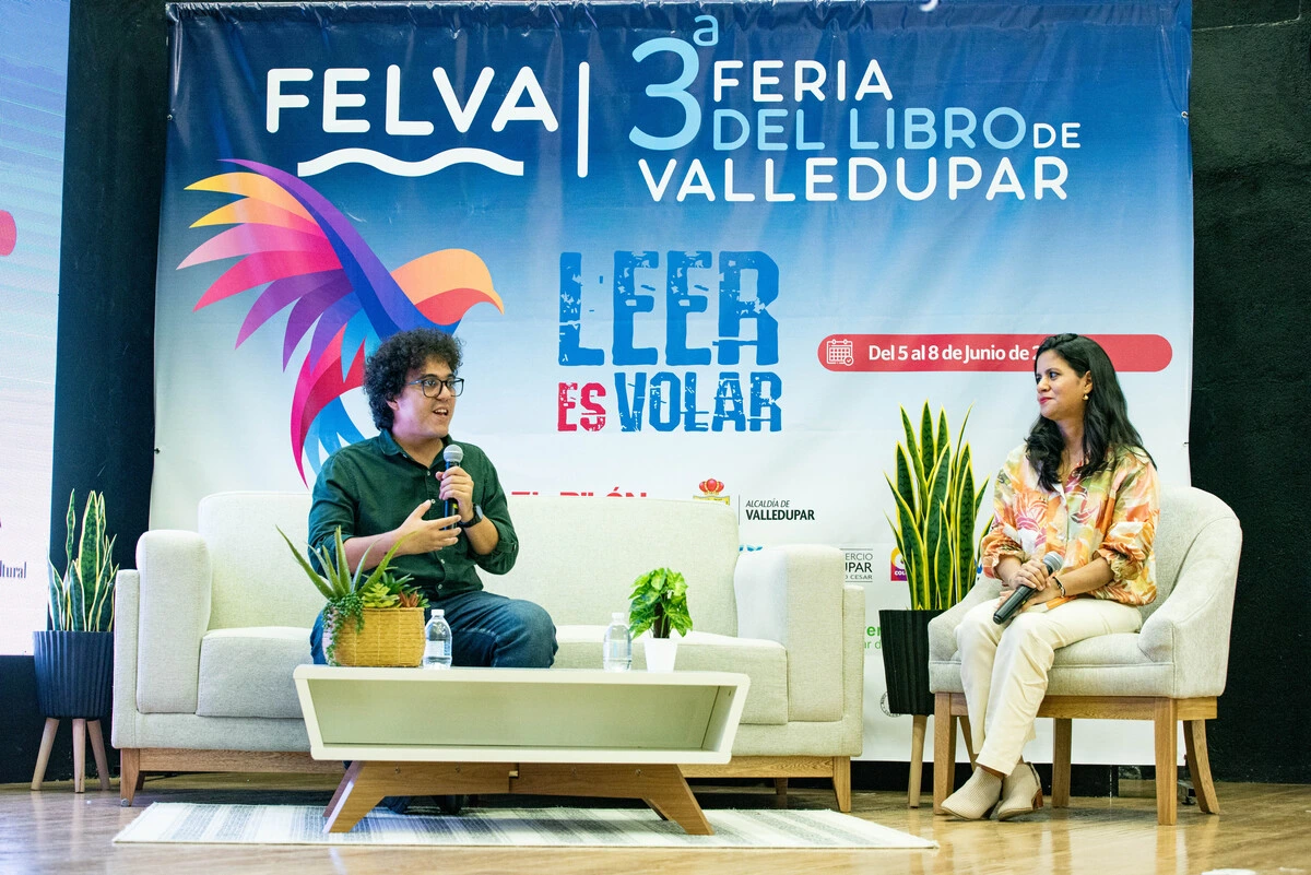 Orlando Oliveros durante su participación en la FELVA 2025, en Valledupar. Foto: Archivo EL PILÓN.