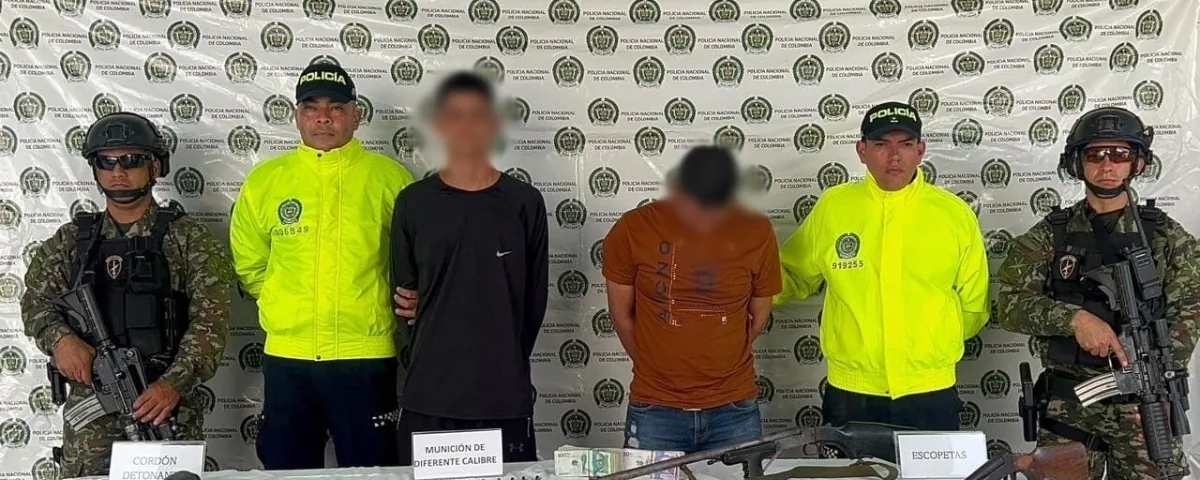$30 millones, armas y explosivos: así cayeron dos presuntos integrantes del ELN en el sur del Cesar