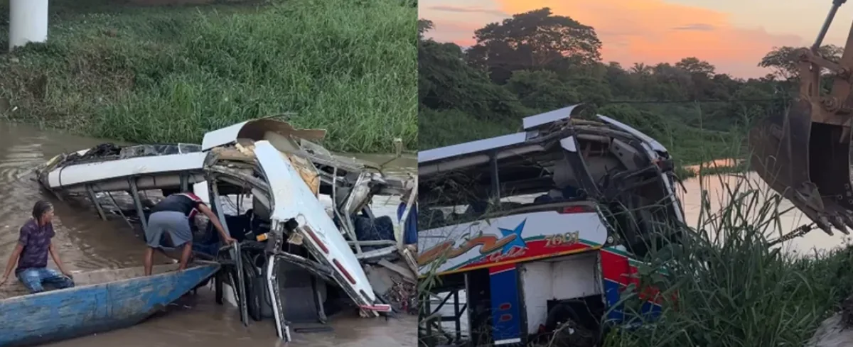 Así sacaron el bus de la tragedia del río Ariguaní.