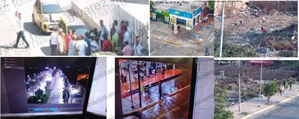 Una de las cámaras que hace parte del sistema municipal de videovigilancia de Valledupar. Foto: Policía Nacional.