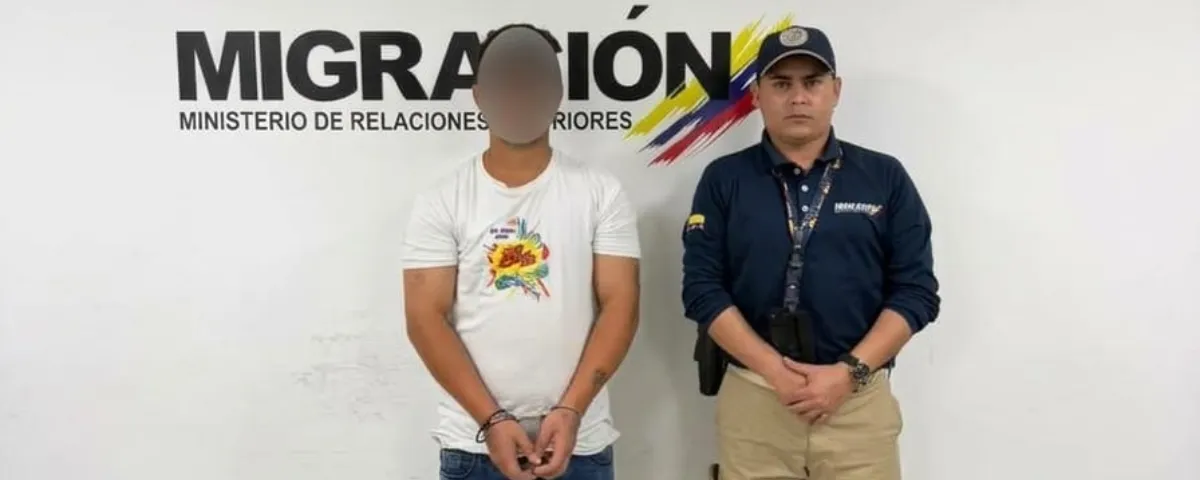 Operativo de Migración Colombia captura a Luis Ángel Arcaya Díaz en Valledupar. FOTO: Migración Colombia