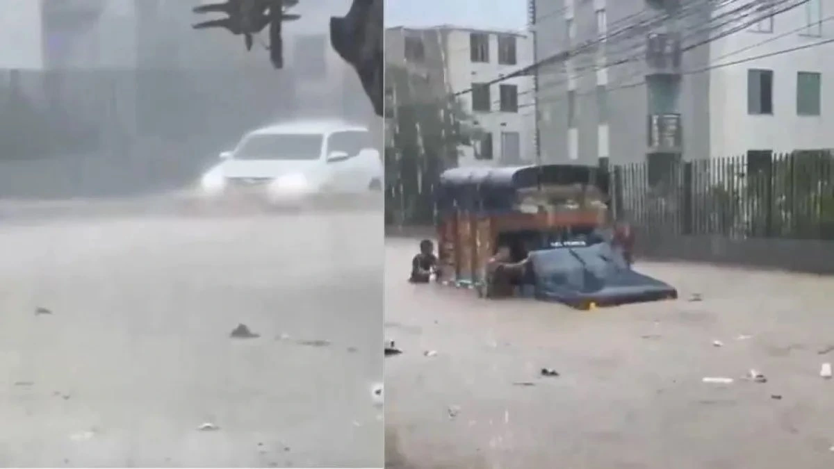 Fuertes lluvias causaron emergencias en Santa Marta, las lluvias podrían continuar hasta el miércoles 28 de octubre. Foto: X
